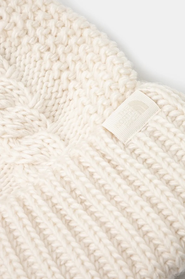 Шапка The North Face Oh Mega Beanie колір бежевий фото 2