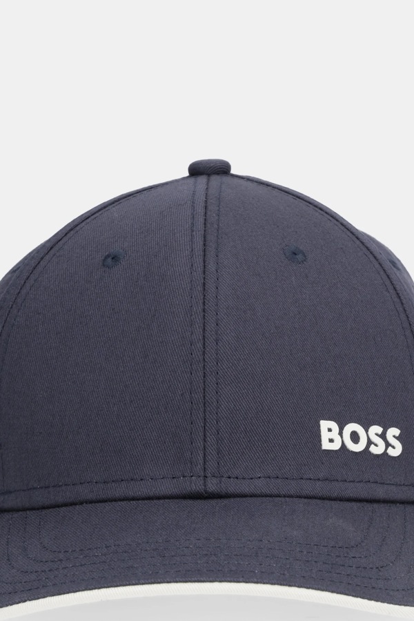Кепка чоловіча бавовняна BOSS Green Cap-Bold колір темно-синій