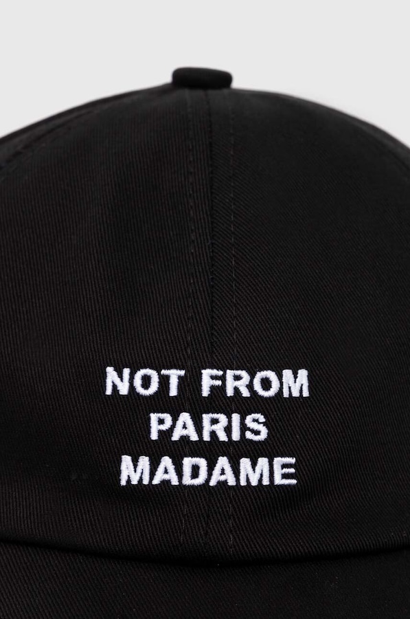 Хлопковая бейсболка Drôle de Monsieur La Casquette Slogan цвет черный
