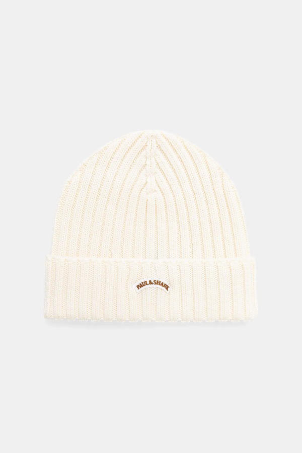 Шапка beanie мужская шерстяная Paul&Shark цвет бежевый