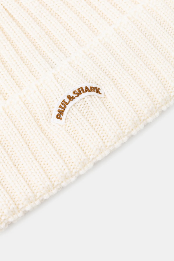 Шапка beanie мужская шерстяная Paul&Shark цвет бежевый