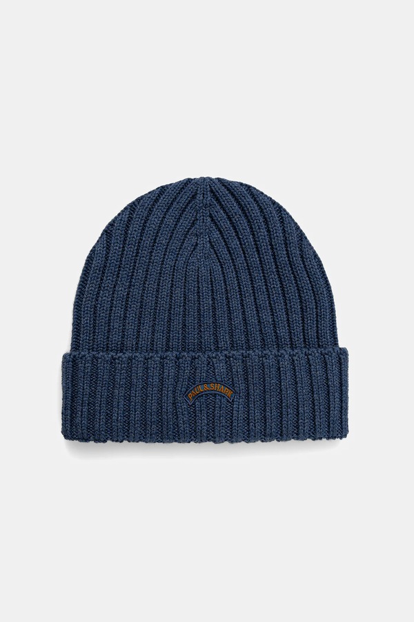 Шапка beanie мужская шерстяная Paul&Shark цвет голубой