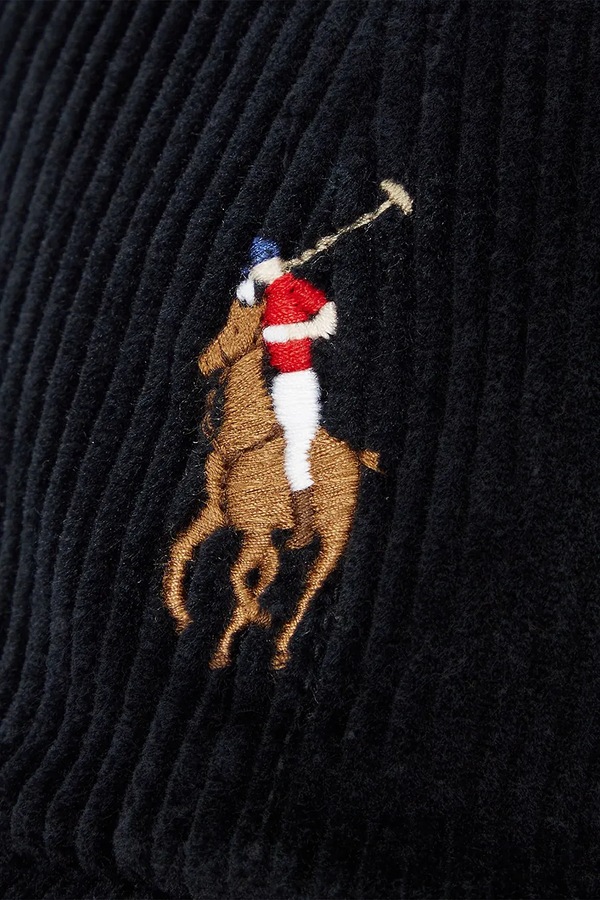 Кепка чоловіча вельветова Polo Ralph Lauren колір чорний фото 4