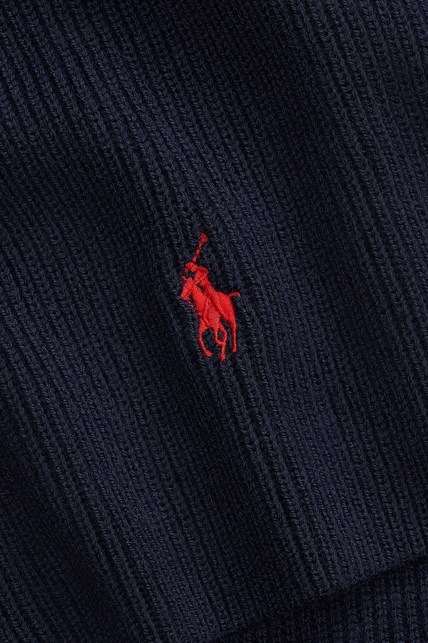 Шапка та шарф чоловіча вовняна Polo Ralph Lauren колір коричневий фото 2