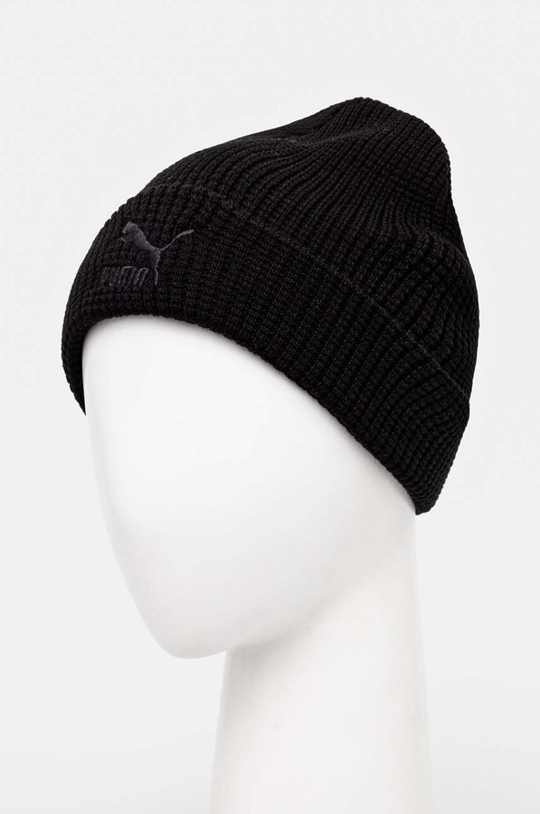 Шапка Puma Classics Mid Fit Beanie цвет черный фото 2