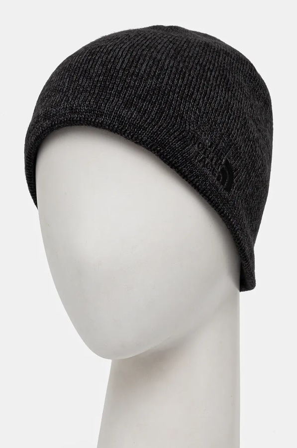 Шапка з домішкою вовни The North Face Jim Beanie колір чорний фото 2