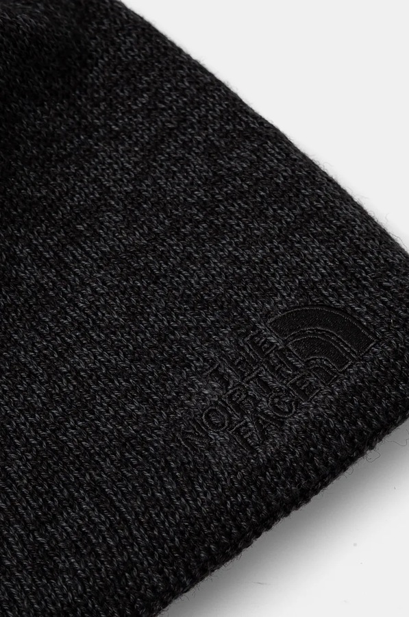 Шапка з домішкою вовни The North Face Jim Beanie колір чорний фото 3