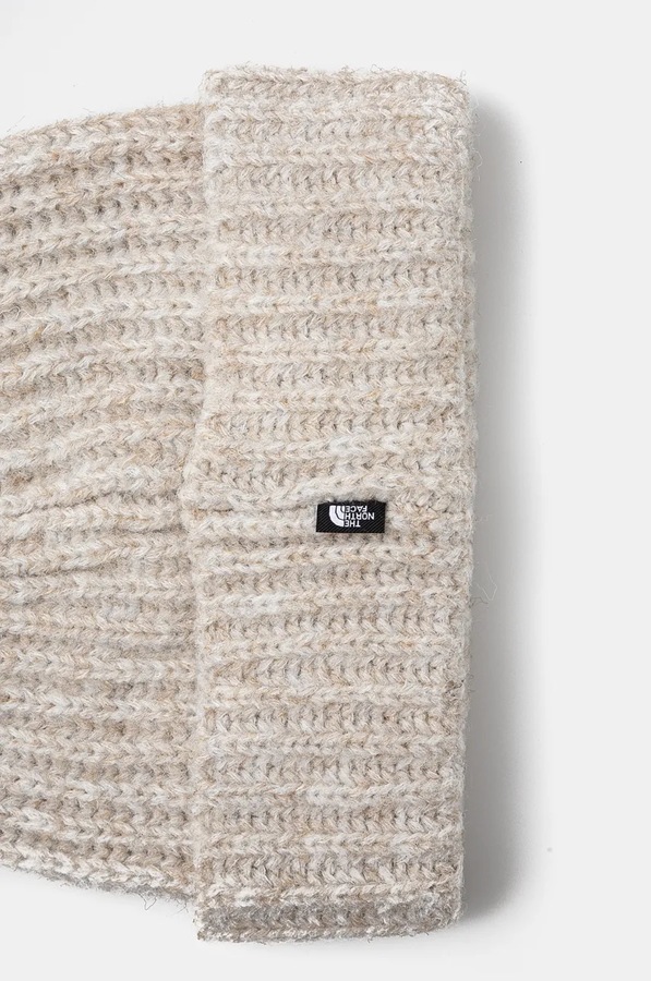Шапка з домішкою вовни The North Face Fohair Cabin Beanie колір бежевий фото 3
