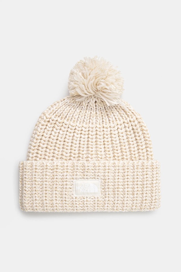 Шапка The North Face Cozy Chunky Cabin Beanie колір бежевий