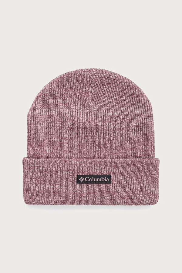 Шапка Columbia beanie колір рожевий