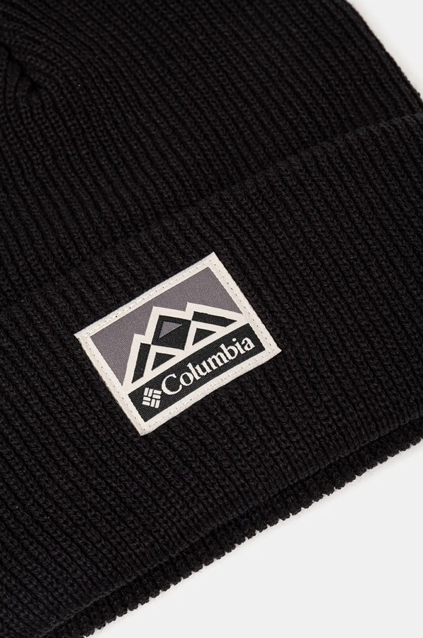 Шапка Columbia beanie колір чорний фото 3