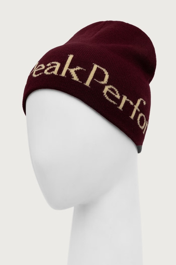 Шапка Peak Performance beanie колір коричневий