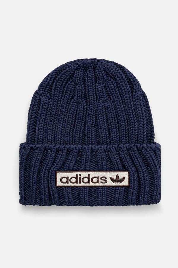 Бавовняна шапка adidas Originals колір синій