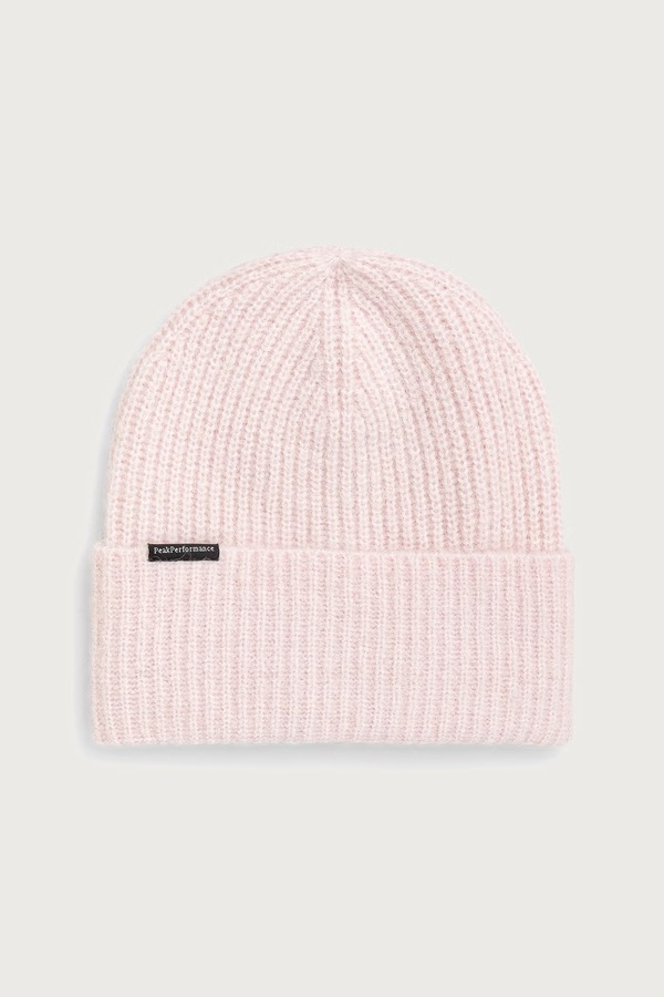 Шапка beanie з вовною Peak Performance Woolblend Hat колір рожевий