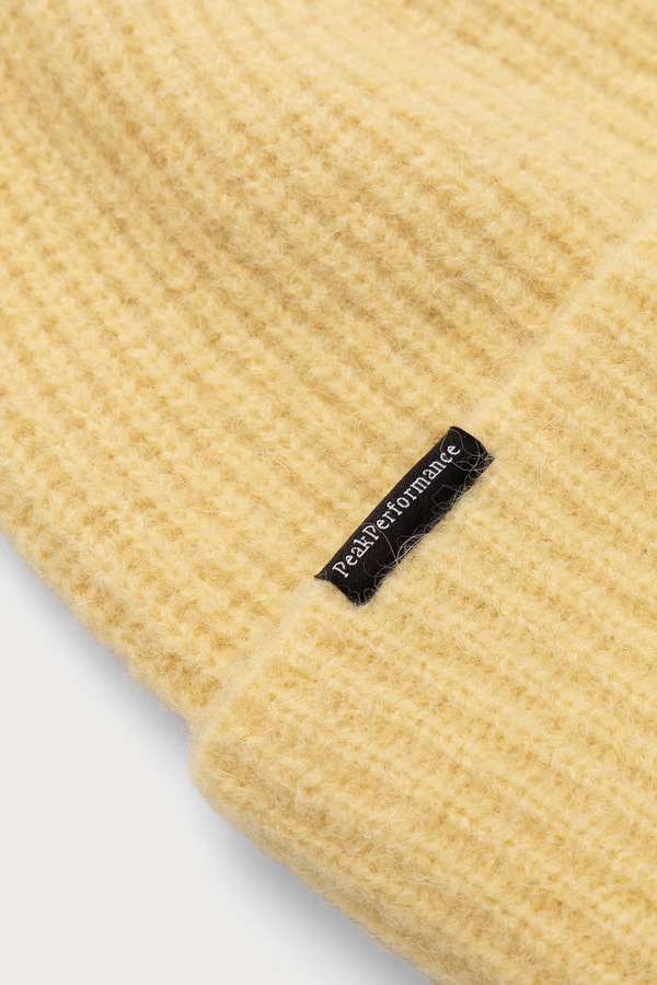 Шапка beanie з вовною Peak Performance Woolblend Hat колір жовтий фото 3