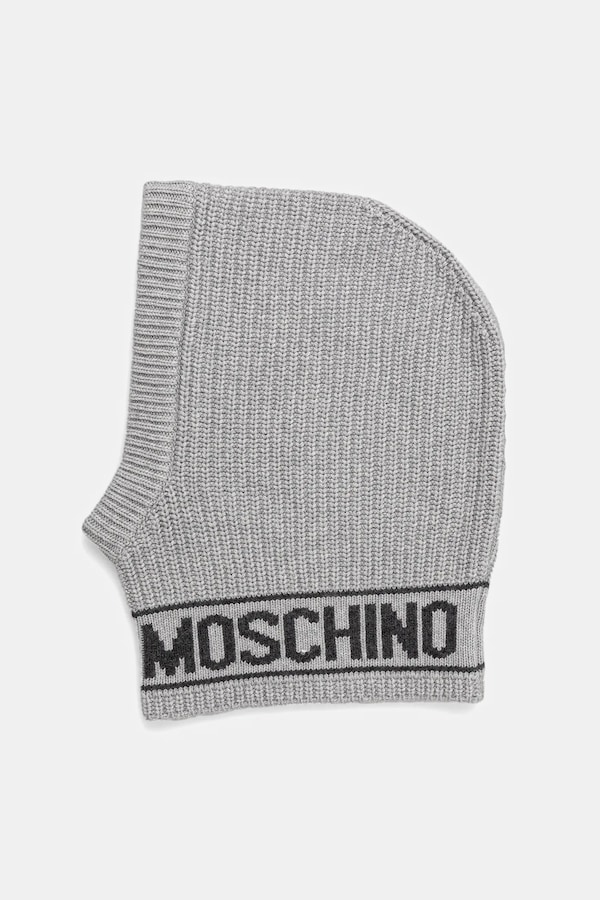 Капор жіночий з додаванням вовни Moschino колір сірий