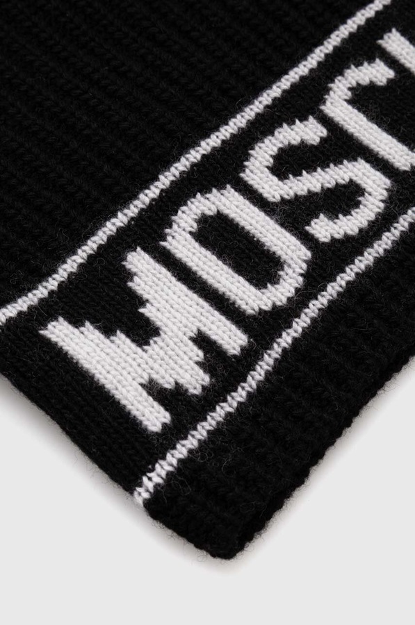 Капор жіночий з додаванням вовни Moschino колір чорний фото 2