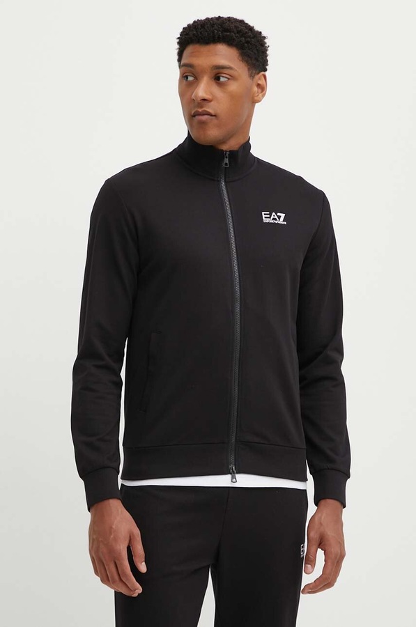 Бавовняний спортивний костюм EA7 Emporio Armani колір чорний