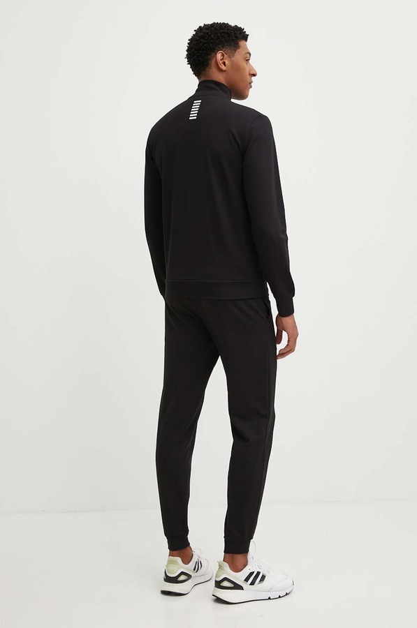Бавовняний спортивний костюм EA7 Emporio Armani колір чорний фото 2