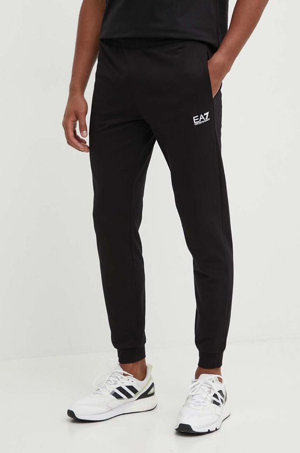 Бавовняний спортивний костюм EA7 Emporio Armani колір чорний фото 4