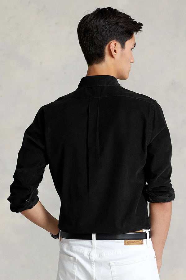 Сорочка чоловіча бавовняна Polo Ralph Lauren 21W Corduroy колір чорний