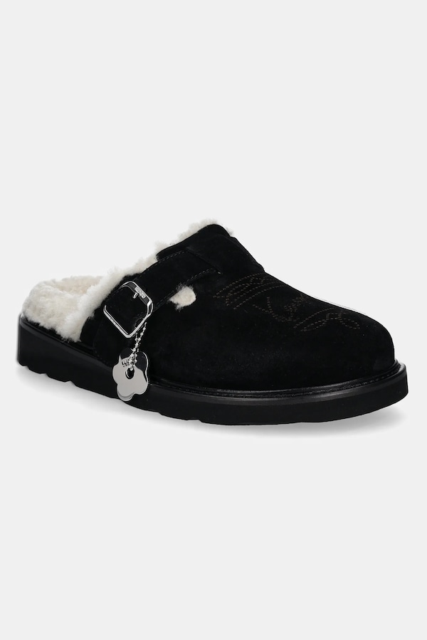 Замшеві шльопанці Kenzo Matto Clogs колір чорний