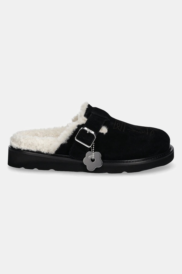 Замшеві шльопанці Kenzo Matto Clogs колір чорний