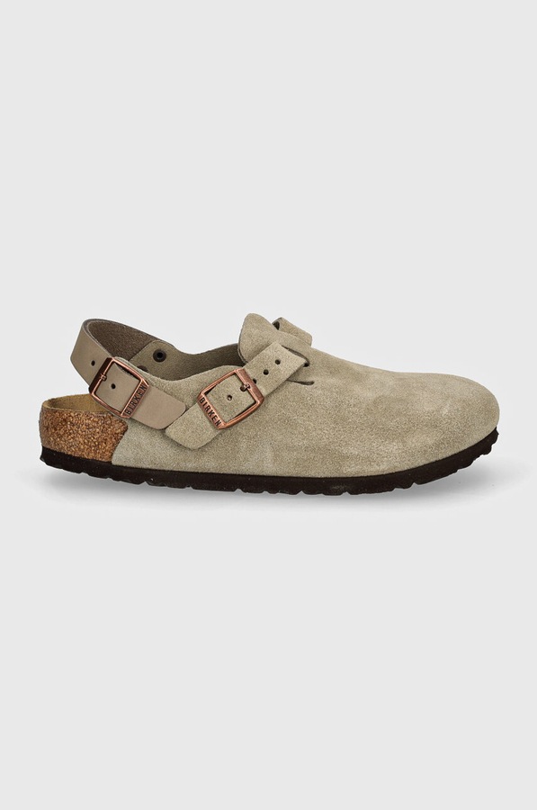Замшевые сандалии Birkenstock Tokio цвет бежевый