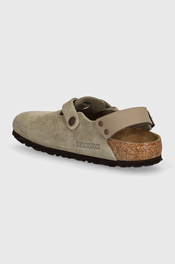 Замшевые сандалии Birkenstock Tokio цвет бежевый фото 2