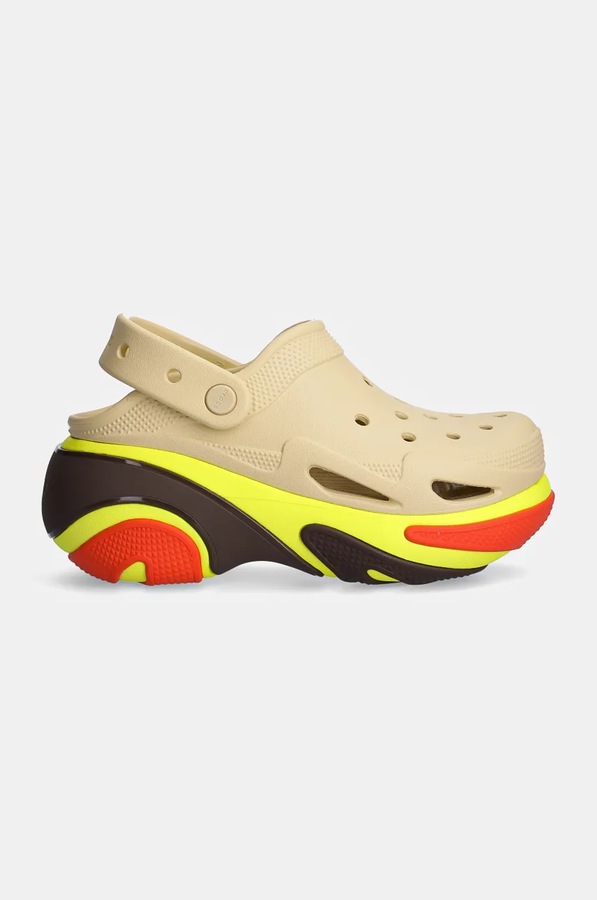 Шльопанці Crocs Bubble Crush Clog колір бежевий