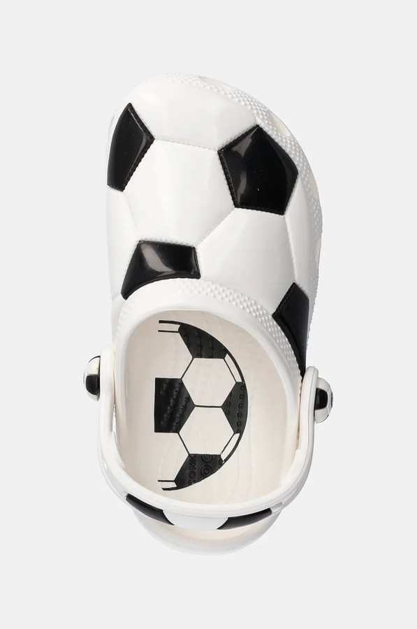 Дитячі шльопанці Crocs CLASSIC SOCCER BALL CLOG колір білий фото 4