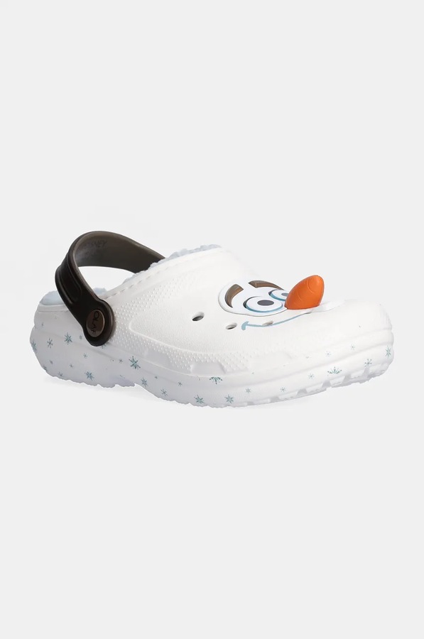 Дитячі шльопанці Crocs CLASSIC FROZEN OLAF CLOG колір білий