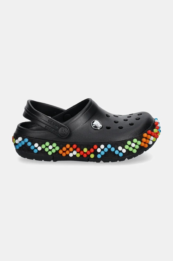 Дитячі шльопанці Crocs CROCBAND COLORFUL LIGHTS CLOG колір чорний фото 2