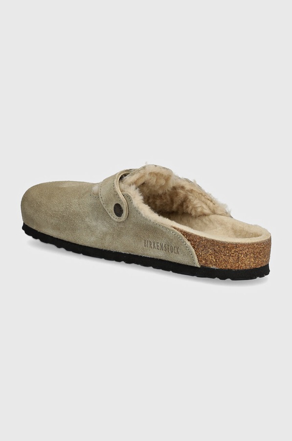 Шльопанці Birkenstock Boston Shearling колір бежевий фото 2