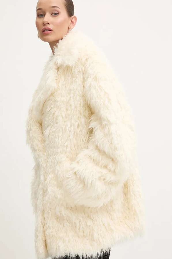 Пальто MSGM колір бежевий фото 4