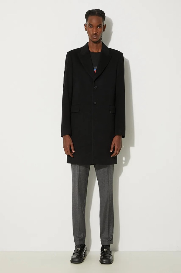 Шерстяное пальто Paul Smith цвет черный