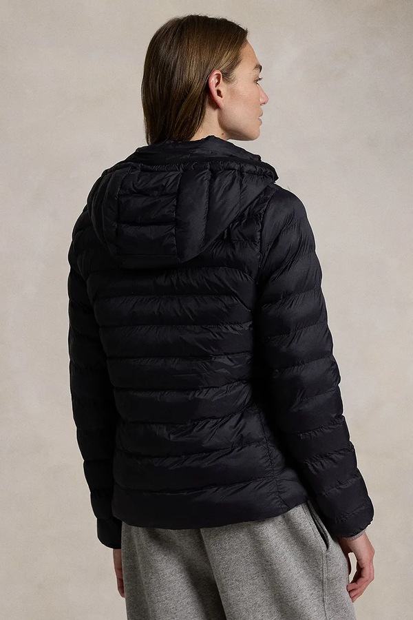 Стьобана куртка жіноча Polo Ralph Lauren колір чорний фото 2