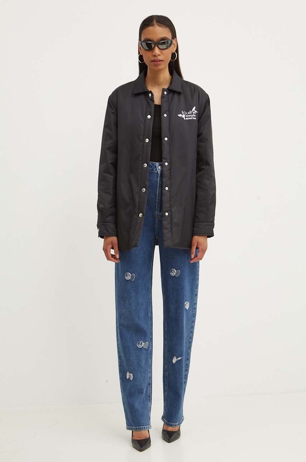 Куртка Moschino Jeans колір чорний фото 2