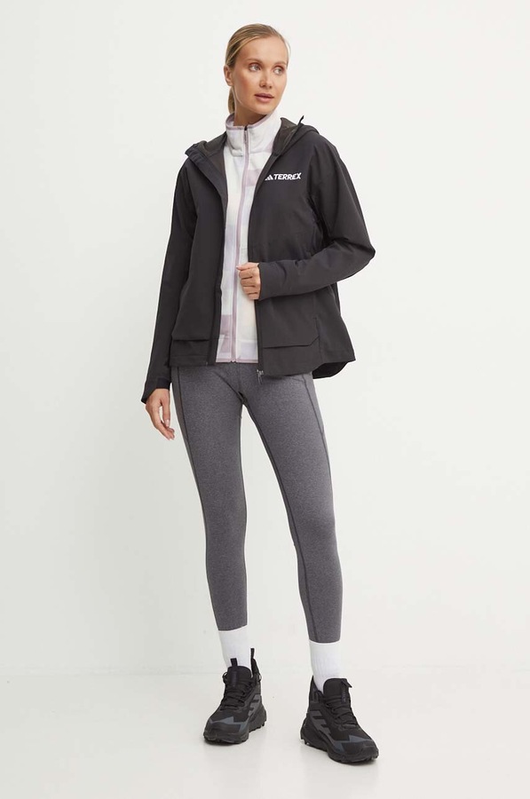 Куртка outdoor adidas TERREX Multi колір чорний фото 2