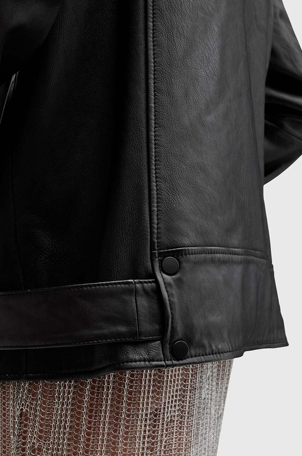 Шкіряна куртка AllSaints BILLIE колір чорний фото 2