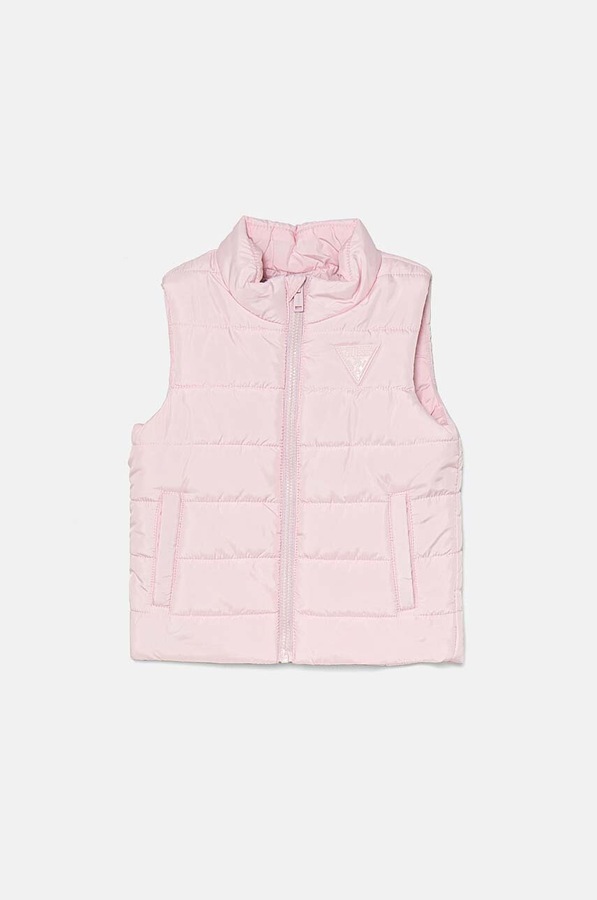 Дитяча безрукавка Guess колір рожевий