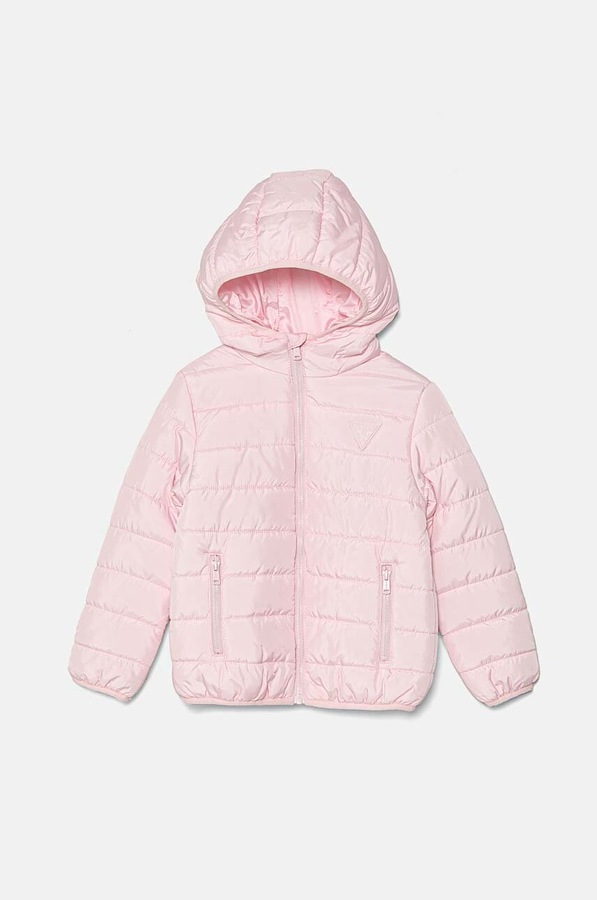 Дитяча куртка Guess колір рожевий
