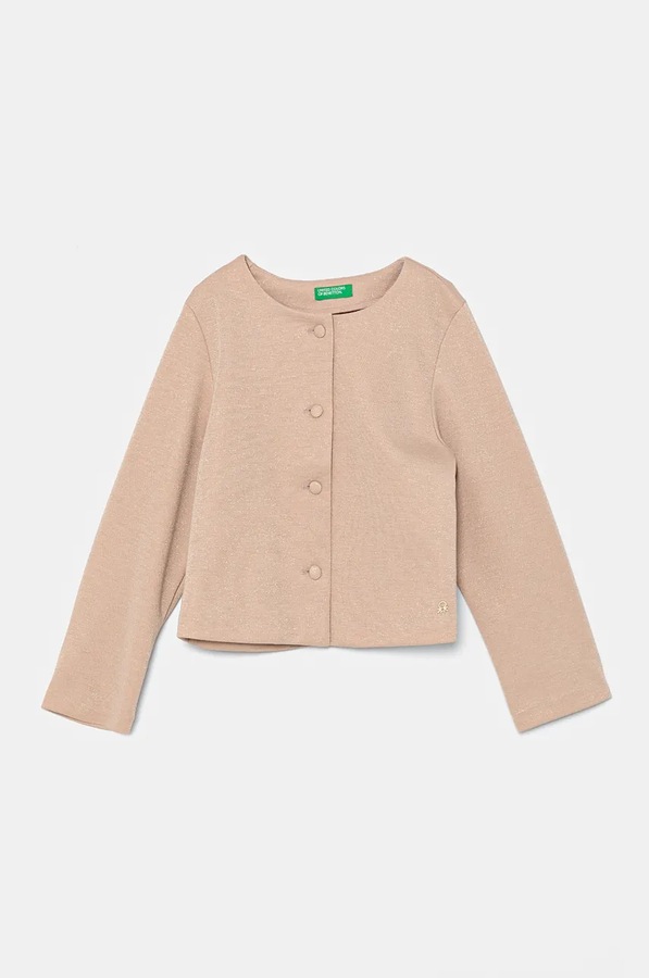 Дитячий кардиган United Colors of Benetton колір рожевий