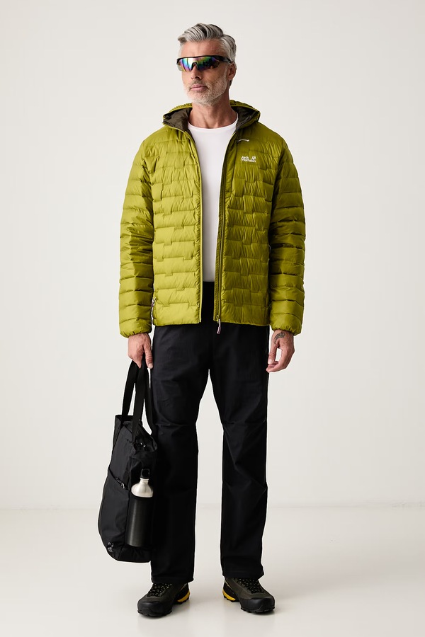 Коротка куртка чоловіча Jack Wolfskin Passamani Down колір зелений фото 2