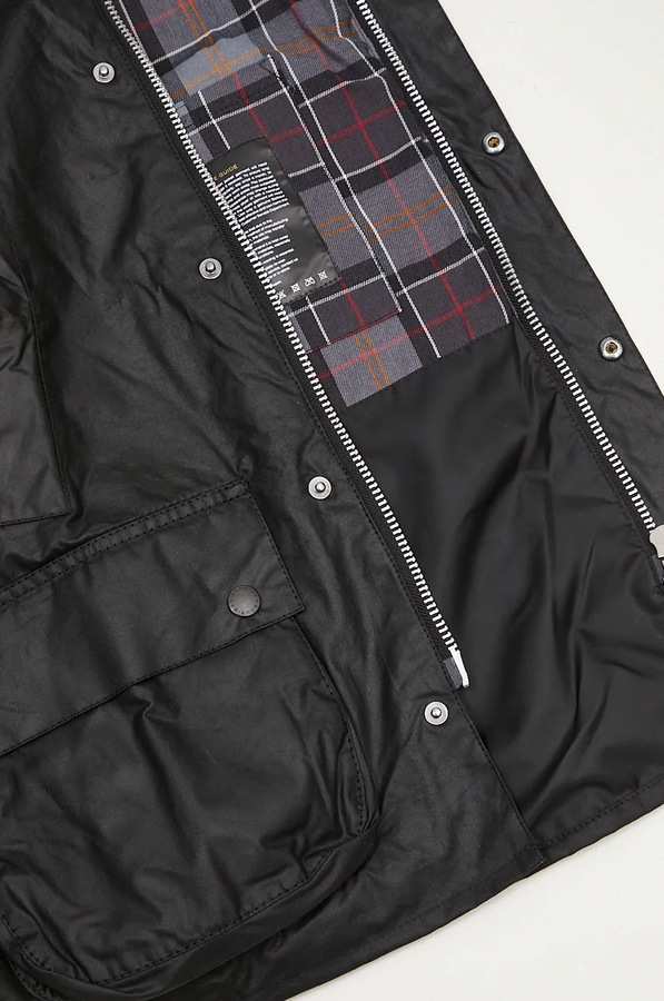 Вощена куртка Barbour OS Bedale Wax Jacket колір чорний фото 4