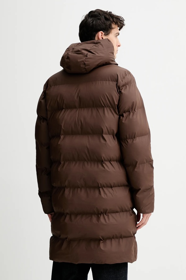 Дощовик Rains Alta Longer Puffer Jacket W3T4 колір коричневий фото 2