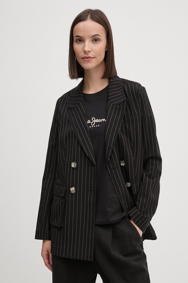 Піджак DKNY колір чорний фото 4
