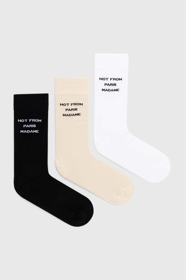 Бавовняні шкарпетки Drôle de Monsieur Le Pack de Chaussettes Slogan 3-pack