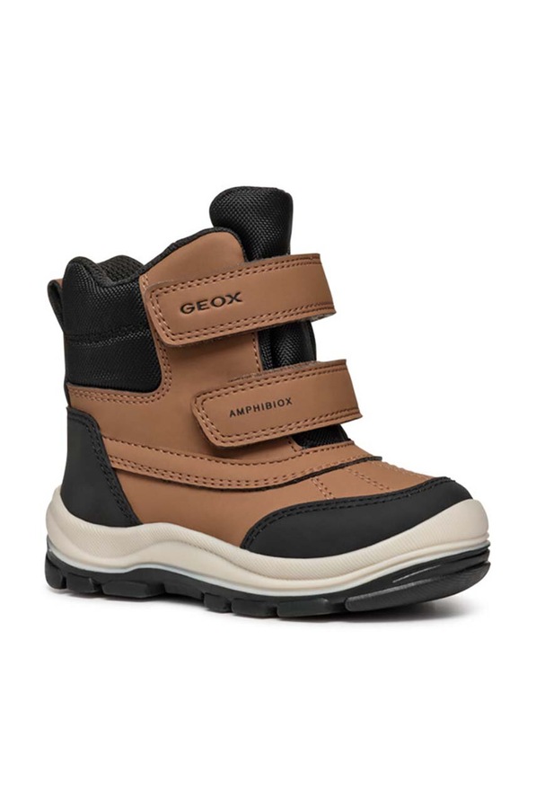 Дитячі зимові черевики Geox FLANFIL ABX колір коричневий