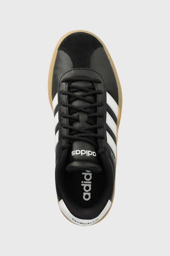 Шкіряні кросівки adidas Vl Court Bold колір чорний фото 4